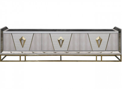 Sideboard RTV Lowboard TV Stand Wood Gray Living Room Table Modern